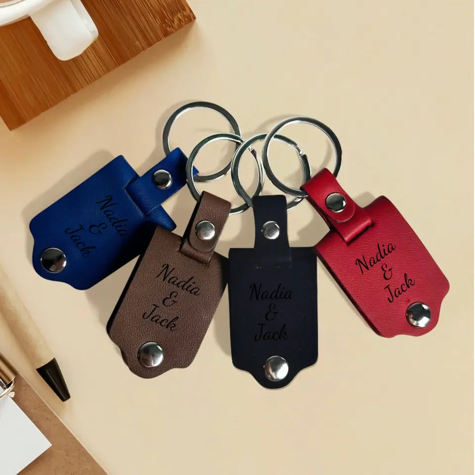 Leather Photo Keychain